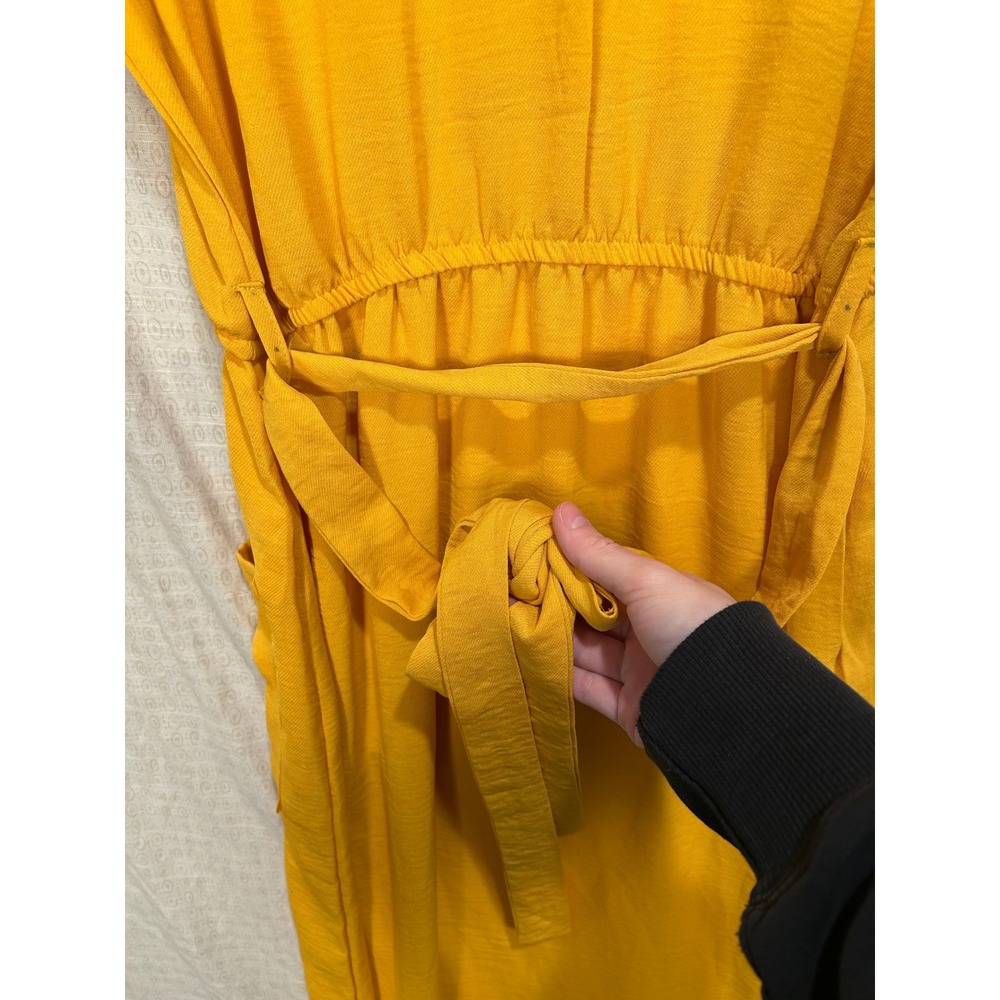 Millenium Mustard Yellow Button Front Midi Shirt … - image 12